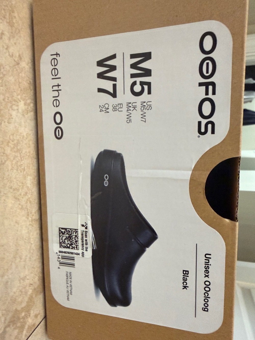 OOFOS Black Unisex Slip-On OOcloog Clog